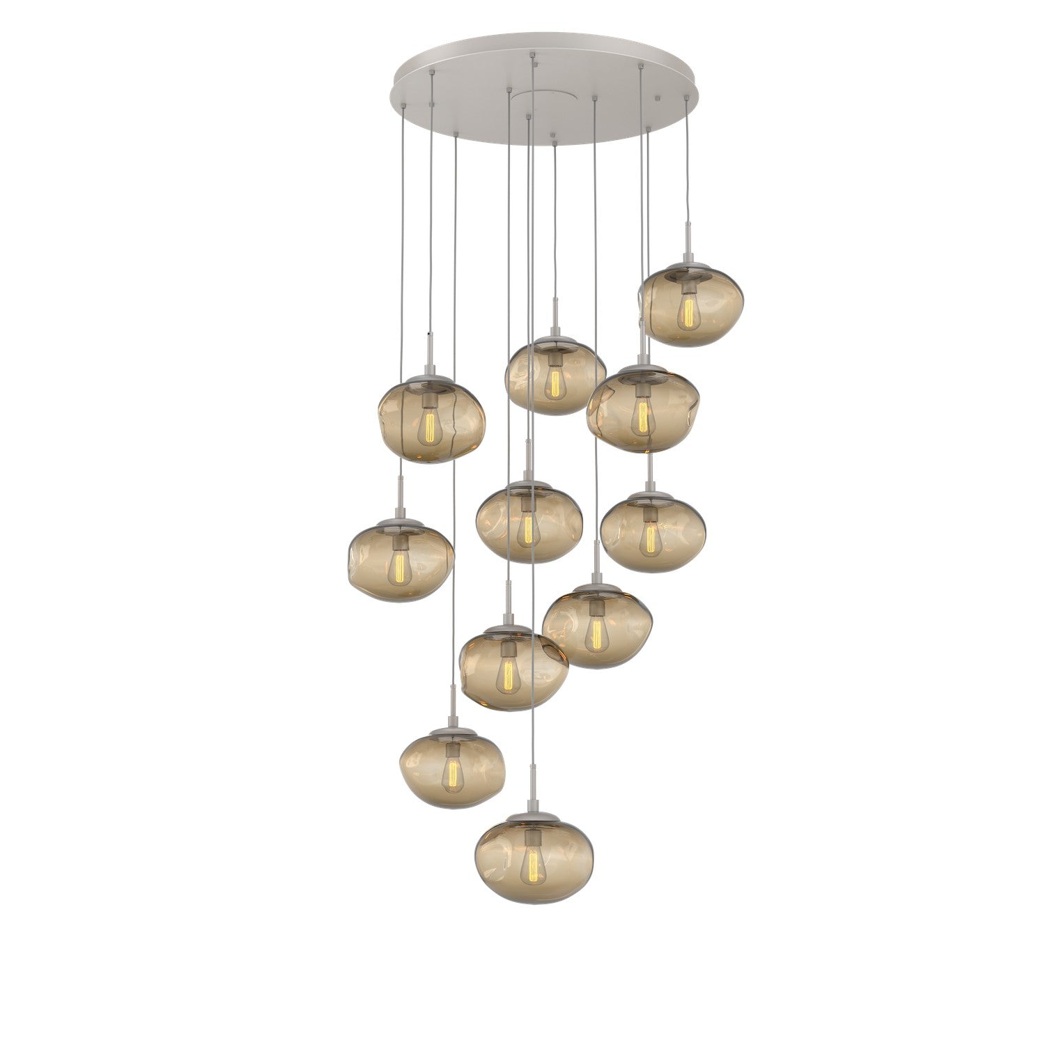 Hammerton Studio - CHB0064-11-BS-B-C01-E2 - 11 Light Pendant - Nebula - Beige Silver