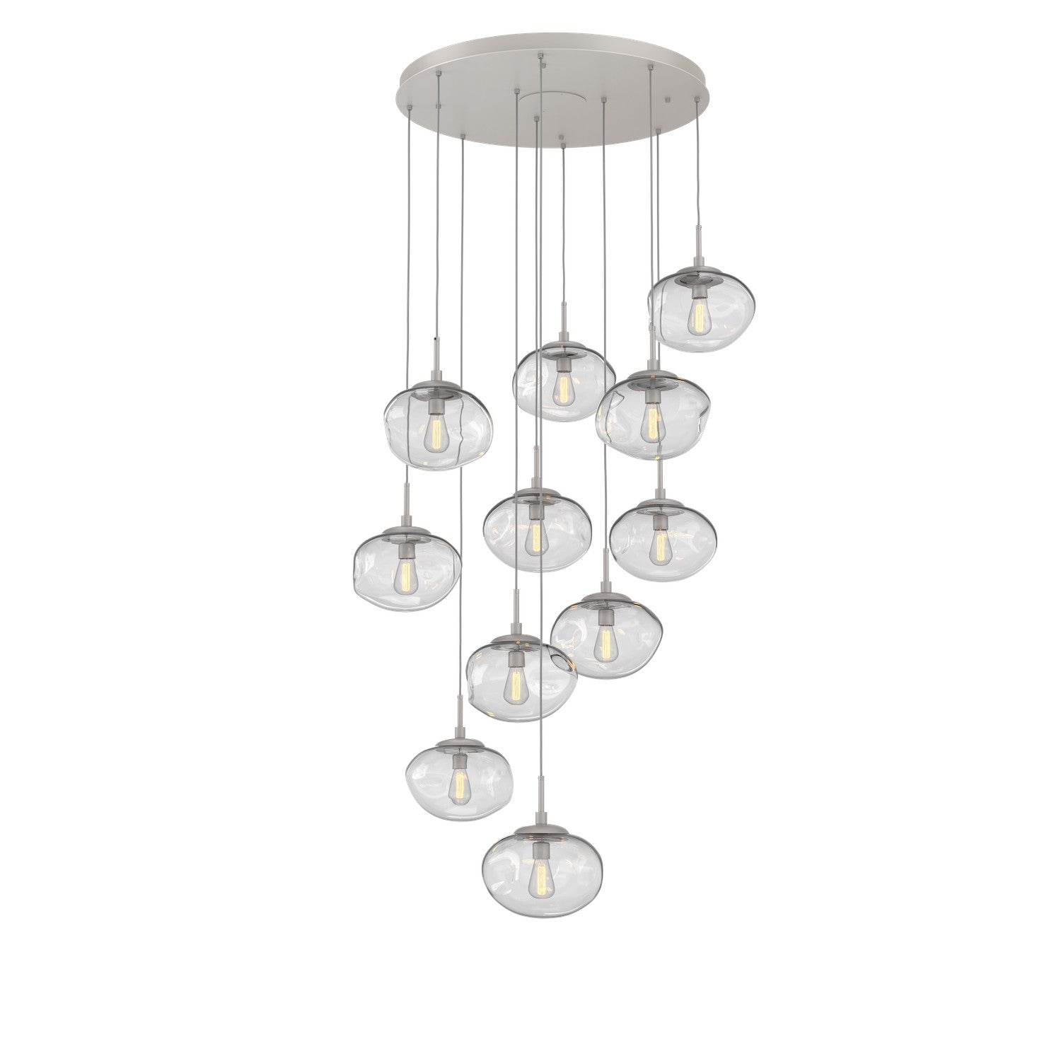 Hammerton Studio - CHB0064-11-BS-C-C01-E2 - 11 Light Pendant - Nebula - Beige Silver