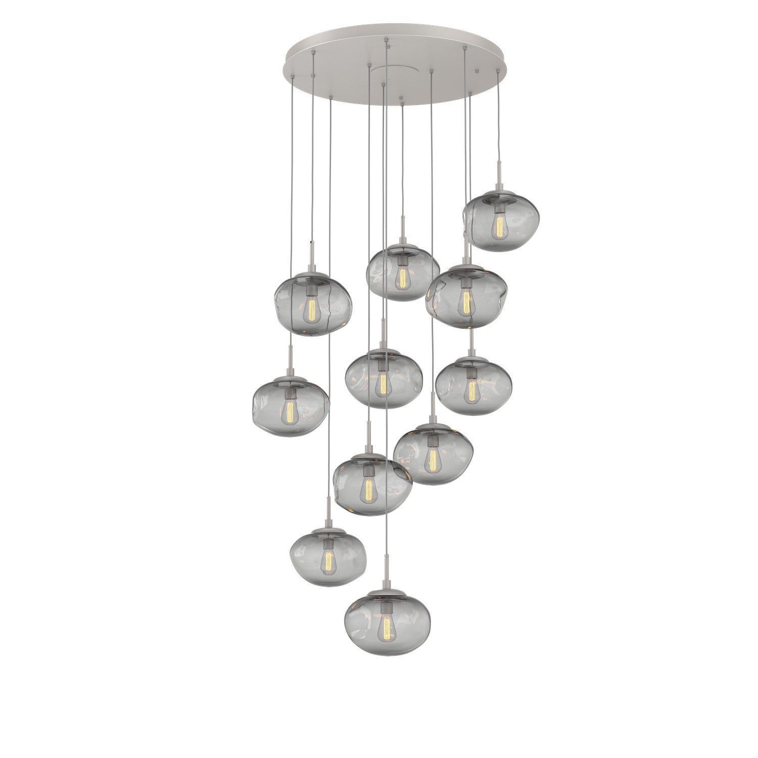 Hammerton Studio - CHB0064-11-BS-S-C01-E2 - 11 Light Pendant - Nebula - Beige Silver