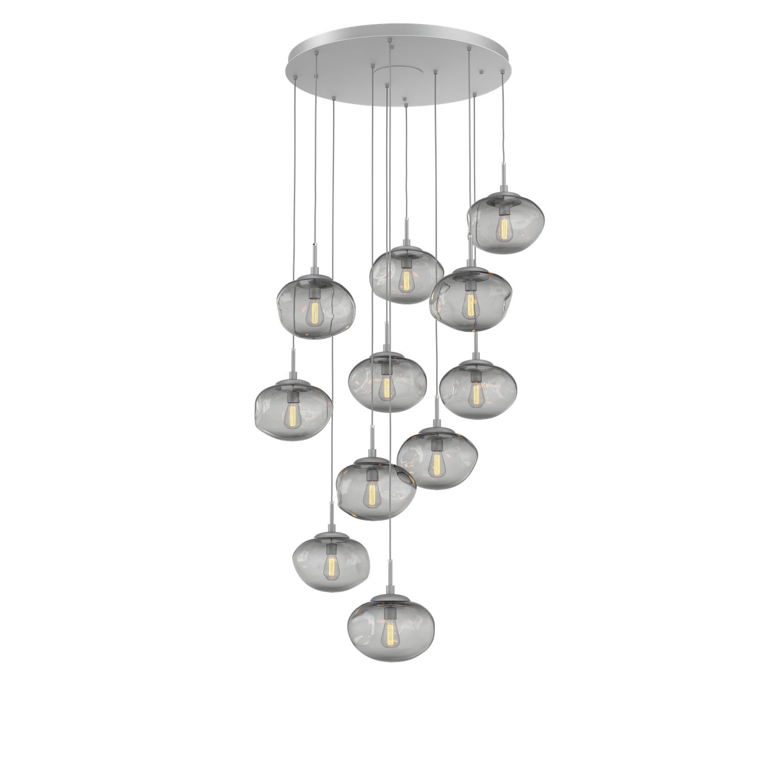 Hammerton Studio - CHB0064-11-CS-S-C01-E2 - 11 Light Pendant - Nebula - Classic Silver