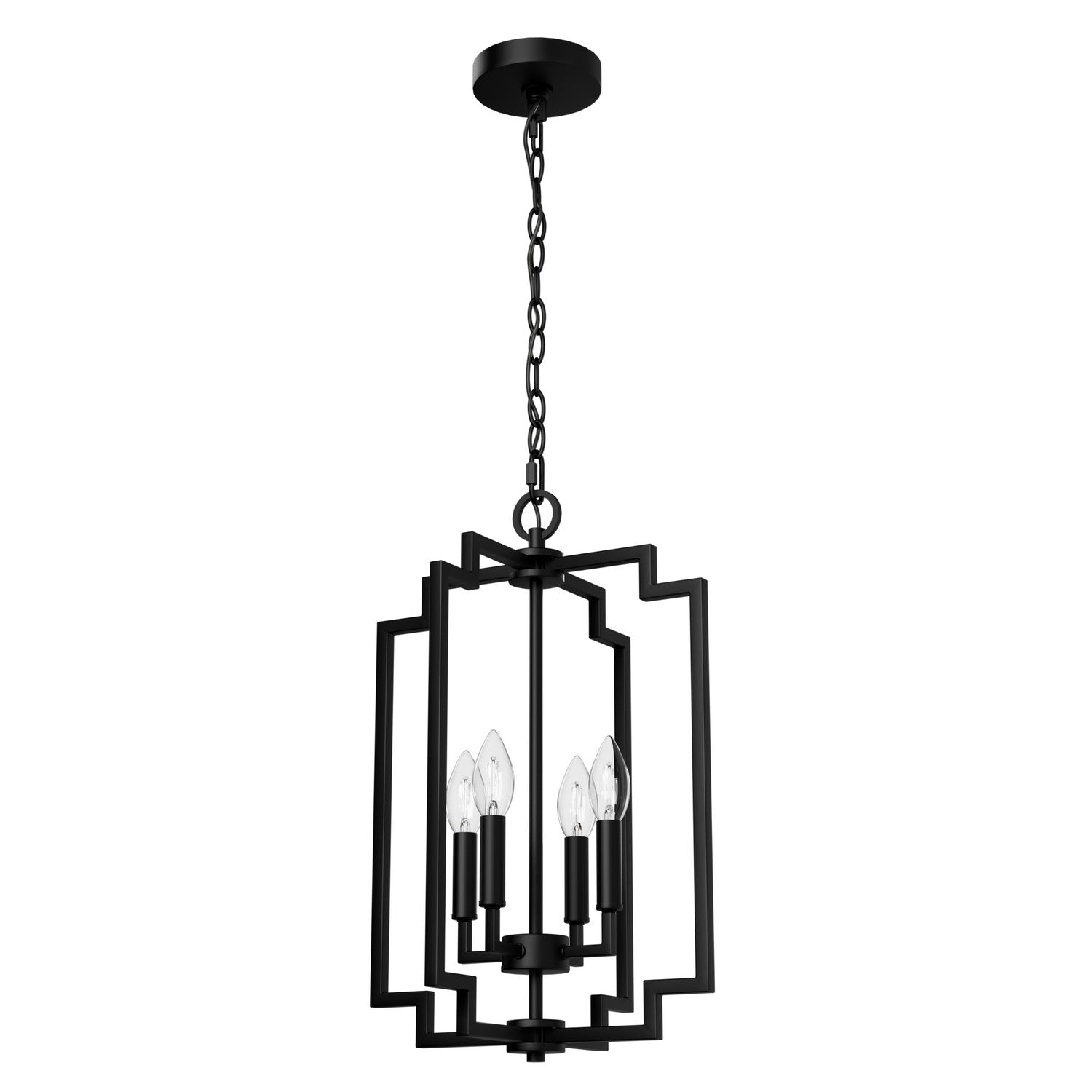 Hunter - 45240 - Four Light Pendant - Zoanne - Matte Black