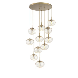 Hammerton Studio - CHB0064-11-GB-A-C01-E2 - 11 Light Pendant - Nebula - Gilded Brass