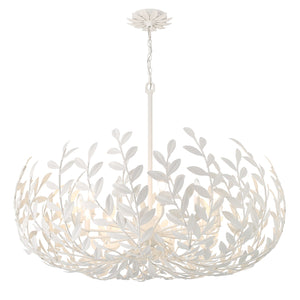 Crystorama - 569-MT - 12 Light Chandelier - Broche - Matte White