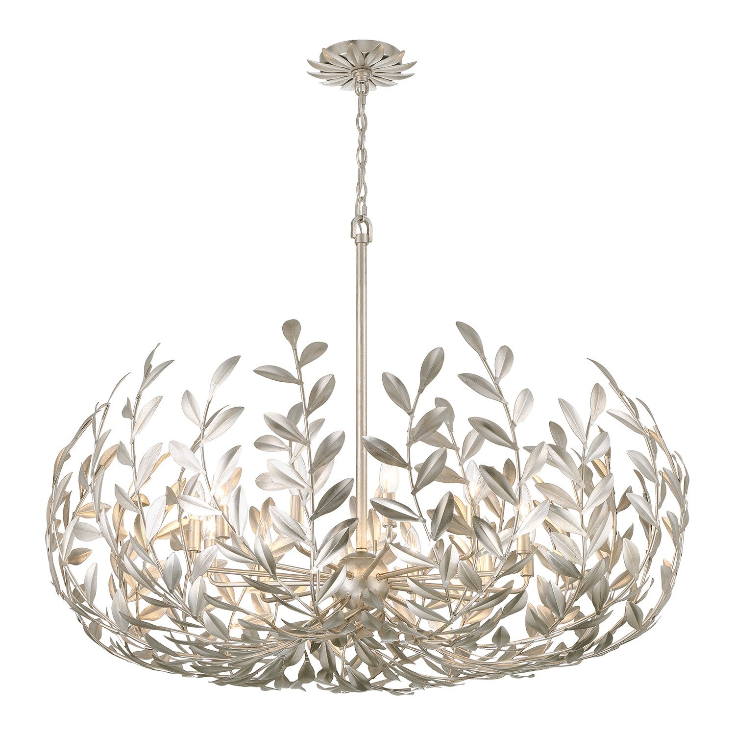 Crystorama - 569-SA - 12 Light Chandelier - Broche - Antique Silver