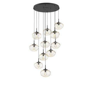 Hammerton Studio - CHB0064-11-MB-A-C01-E2 - 11 Light Pendant - Nebula - Matte Black