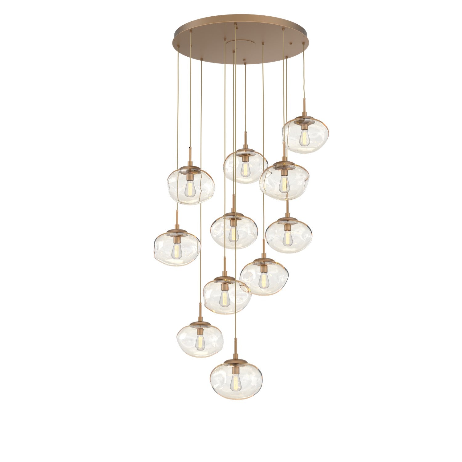 Hammerton Studio - CHB0064-11-NB-A-C01-E2 - 11 Light Pendant - Nebula - Novel Brass