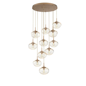 Hammerton Studio - CHB0064-11-NB-A-C01-E2 - 11 Light Pendant - Nebula - Novel Brass