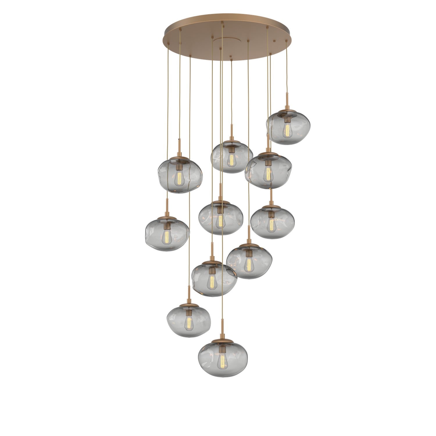 Hammerton Studio - CHB0064-11-NB-S-C01-E2 - 11 Light Pendant - Nebula - Novel Brass