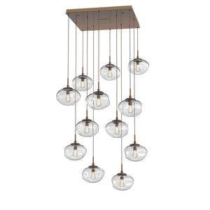 Hammerton Studio - CHB0064-12-BB-C-C01-E2 - 12 Light Pendant - Nebula - Burnished Bronze