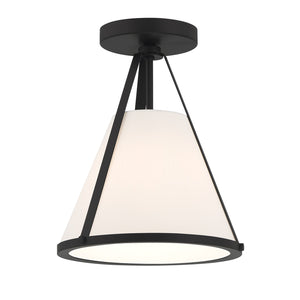 Crystorama - FUL-900-BK_CEILING - One Light Semi Flush Mount - Fulton - Black