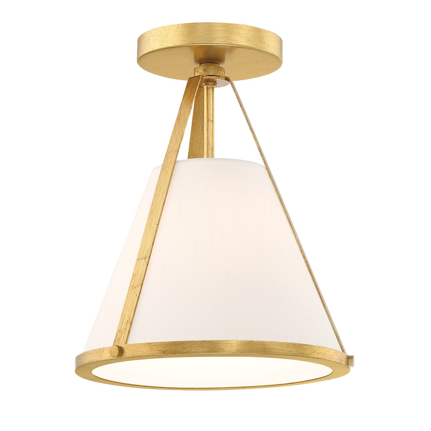 Crystorama - FUL-900-GA_CEILING - One Light Semi Flush Mount - Fulton - Antique Gold