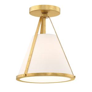 Crystorama - FUL-900-GA_CEILING - One Light Semi Flush Mount - Fulton - Antique Gold