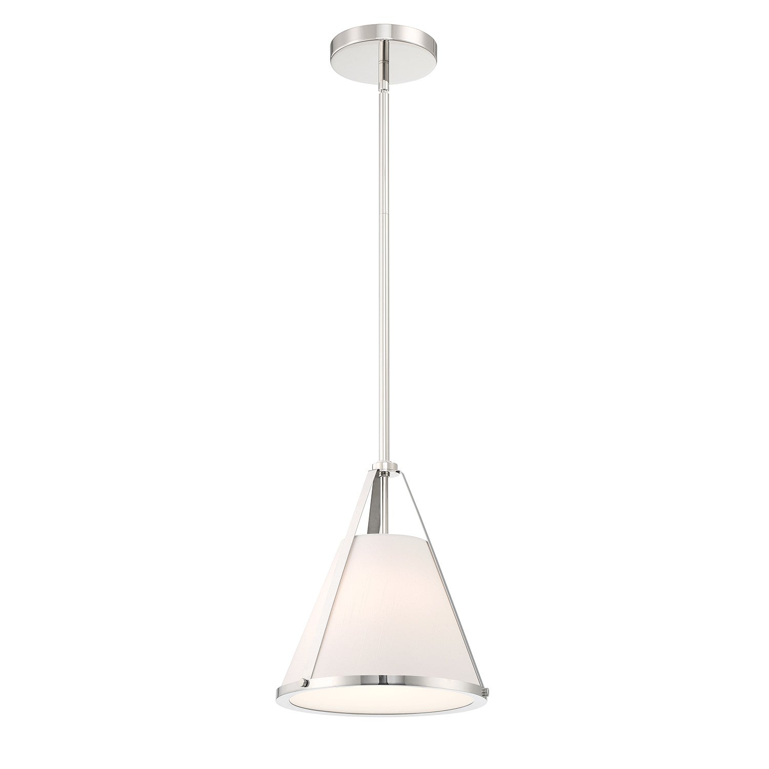 Crystorama - FUL-900-PN - One Light Pendant - Fulton - Polished Nickel