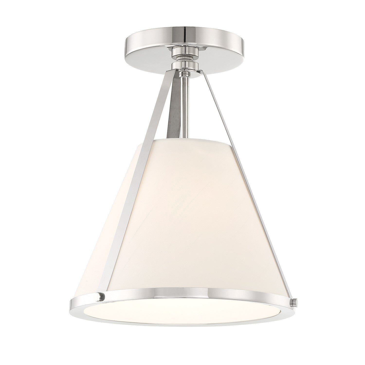 Crystorama - FUL-900-PN_CEILING - One Light Semi Flush Mount - Fulton - Polished Nickel