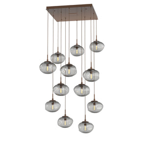 Hammerton Studio - CHB0064-12-BB-S-C01-E2 - 12 Light Pendant - Nebula - Burnished Bronze