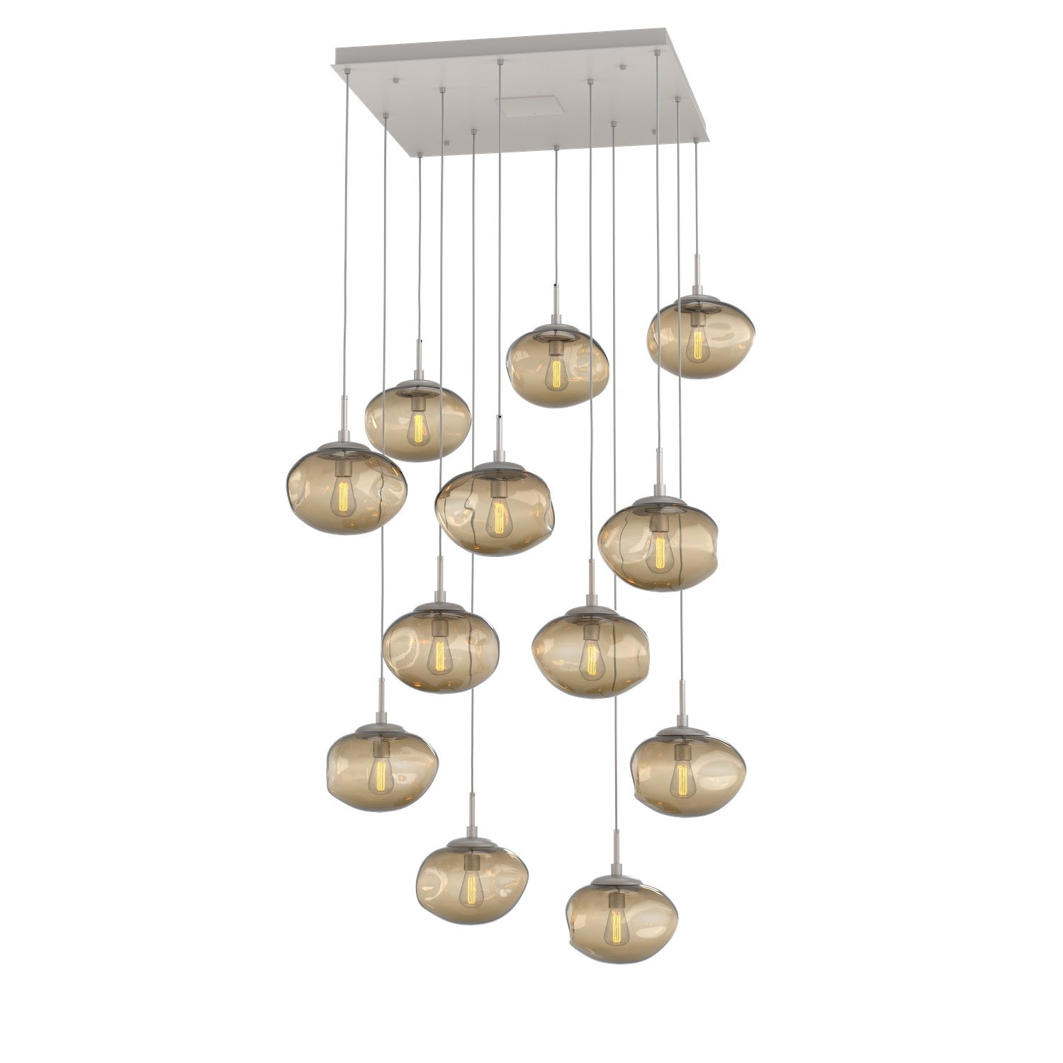 Hammerton Studio - CHB0064-12-BS-B-C01-E2 - 12 Light Pendant - Nebula - Beige Silver