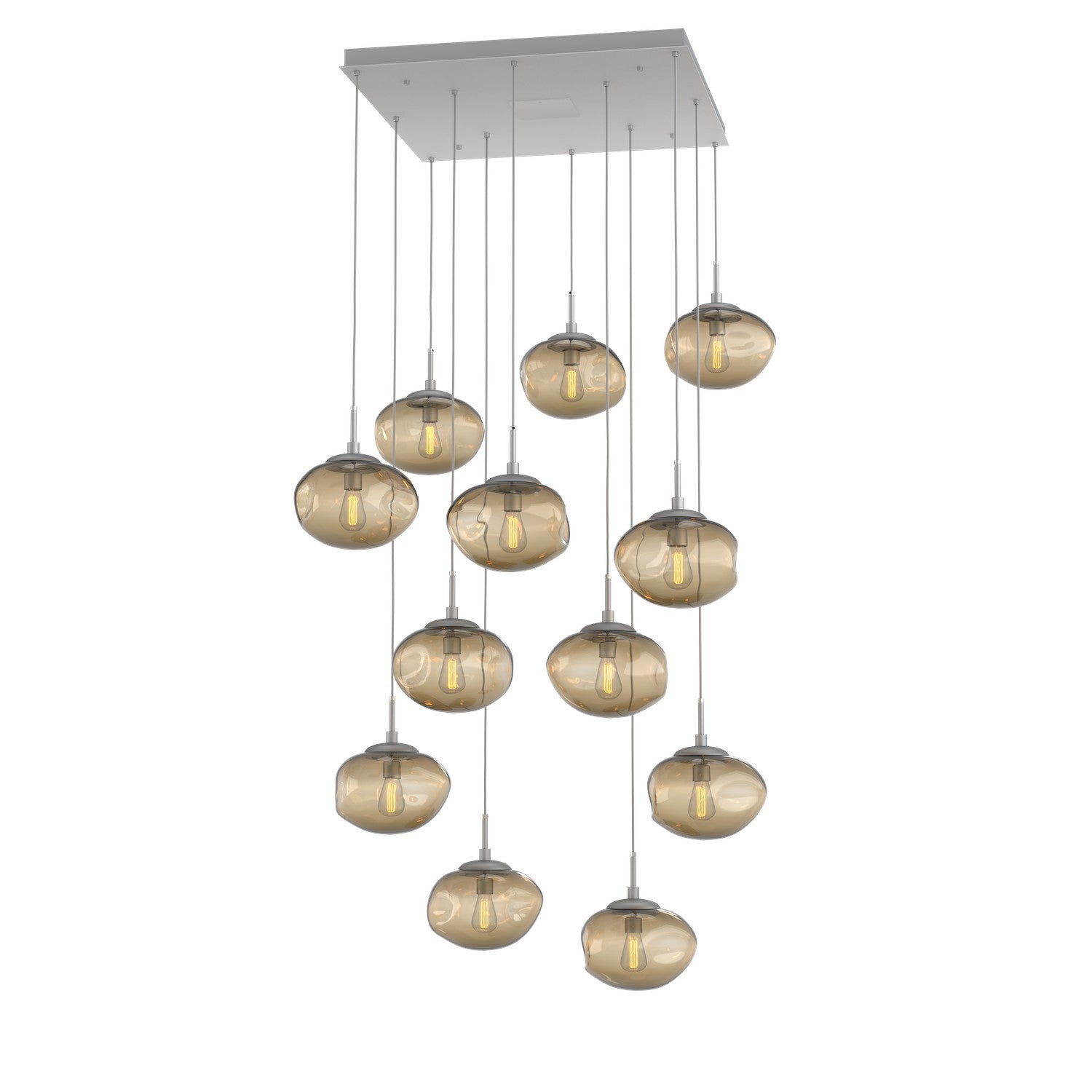 Hammerton Studio - CHB0064-12-CS-B-C01-E2 - 12 Light Pendant - Nebula - Classic Silver