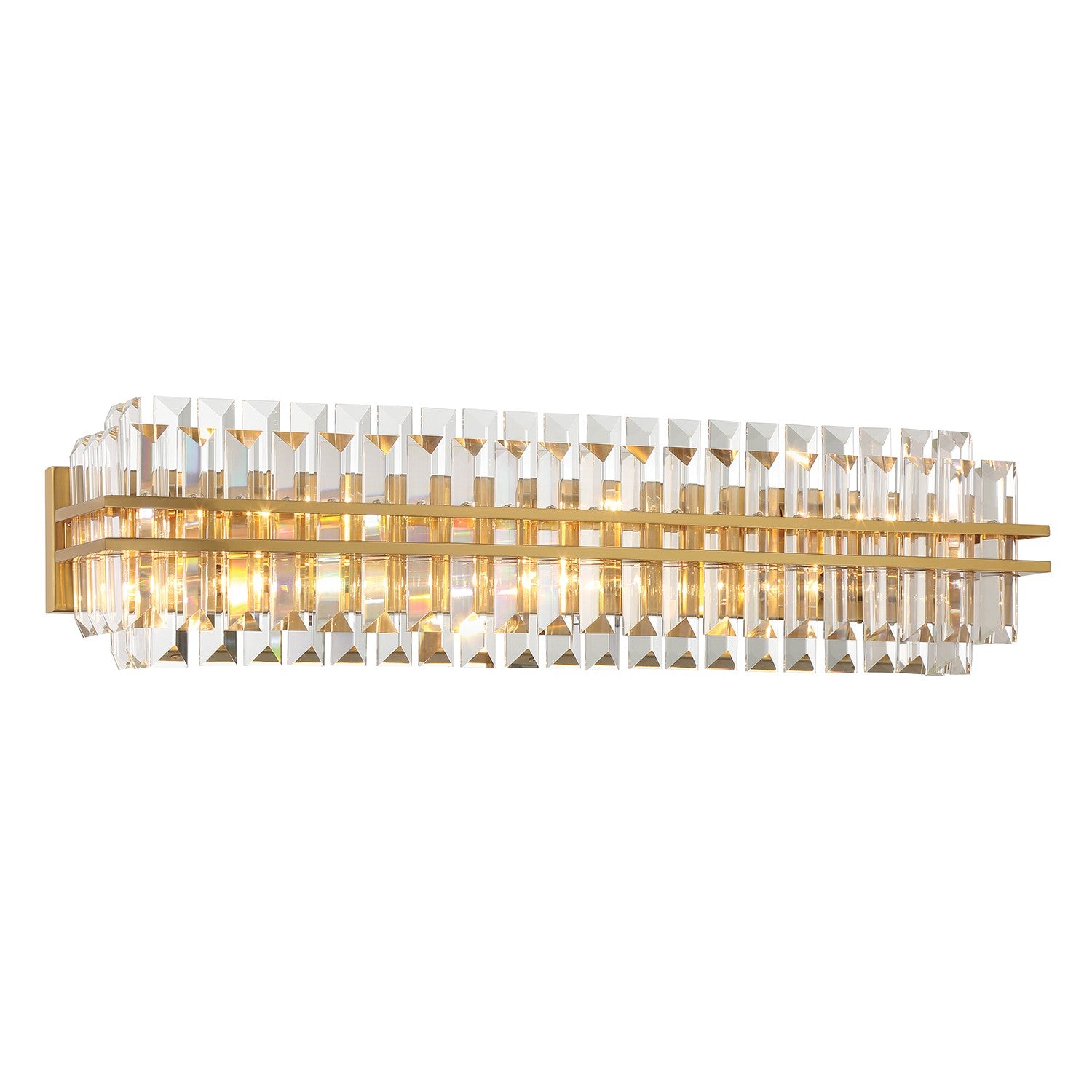 Crystorama - HAY-1415-AG - Six Light Bath - Hayes - Aged Brass