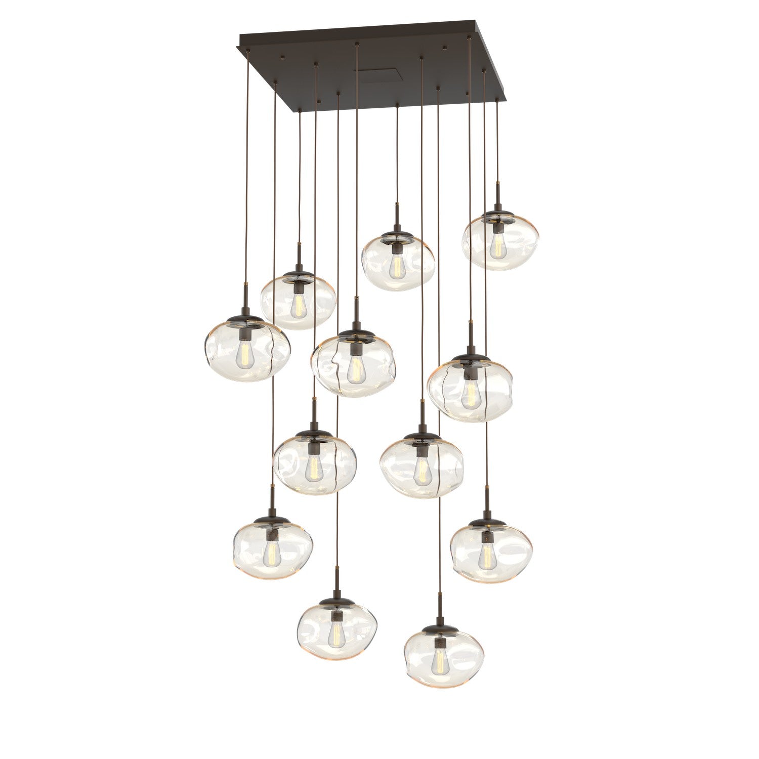 Hammerton Studio - CHB0064-12-FB-A-C01-E2 - 12 Light Pendant - Nebula - Flat Bronze