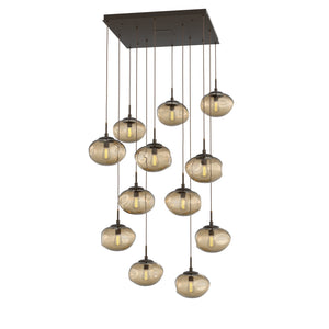 Hammerton Studio - CHB0064-12-FB-B-C01-E2 - 12 Light Pendant - Nebula - Flat Bronze