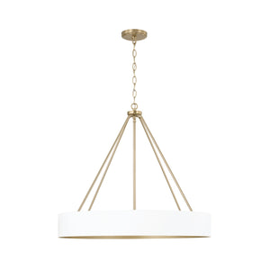 Capital Lighting - 453041RE - Four Light Chandelier - Weller - Matte Brass and White