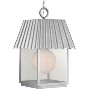 Progress Lighting - P550117-141 - One Light Outdoor Hanging Lantern - Point Dume-Hook Pond - Galvanized Finish