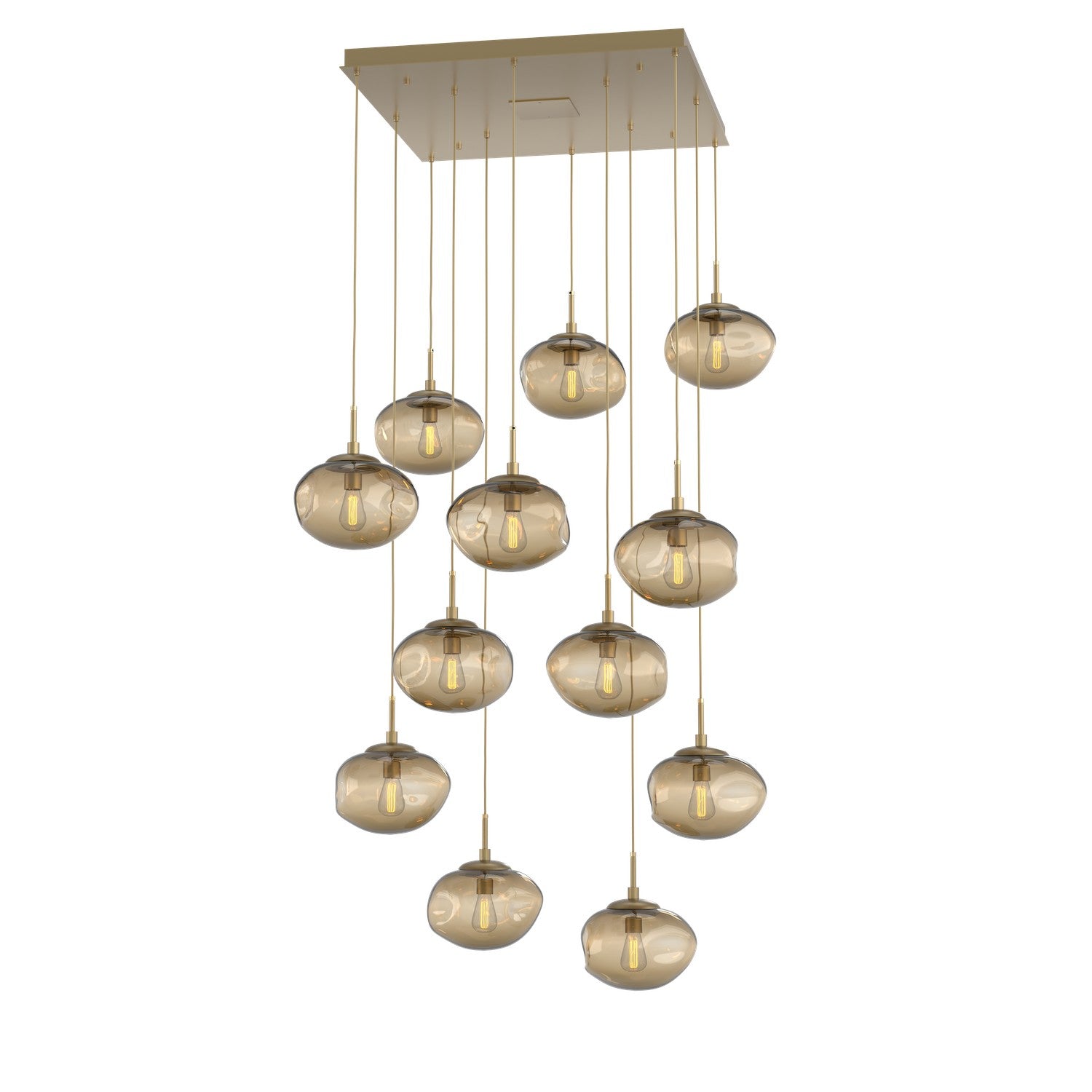 Hammerton Studio - CHB0064-12-GB-B-C01-E2 - 12 Light Pendant - Nebula - Gilded Brass