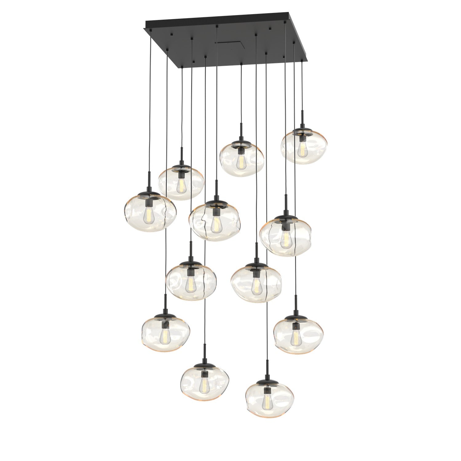 Hammerton Studio - CHB0064-12-MB-A-C01-E2 - 12 Light Pendant - Nebula - Matte Black