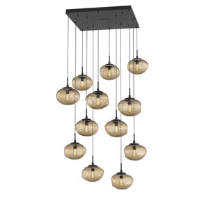 Hammerton Studio - CHB0064-12-MB-B-C01-E2 - 12 Light Pendant - Nebula - Matte Black