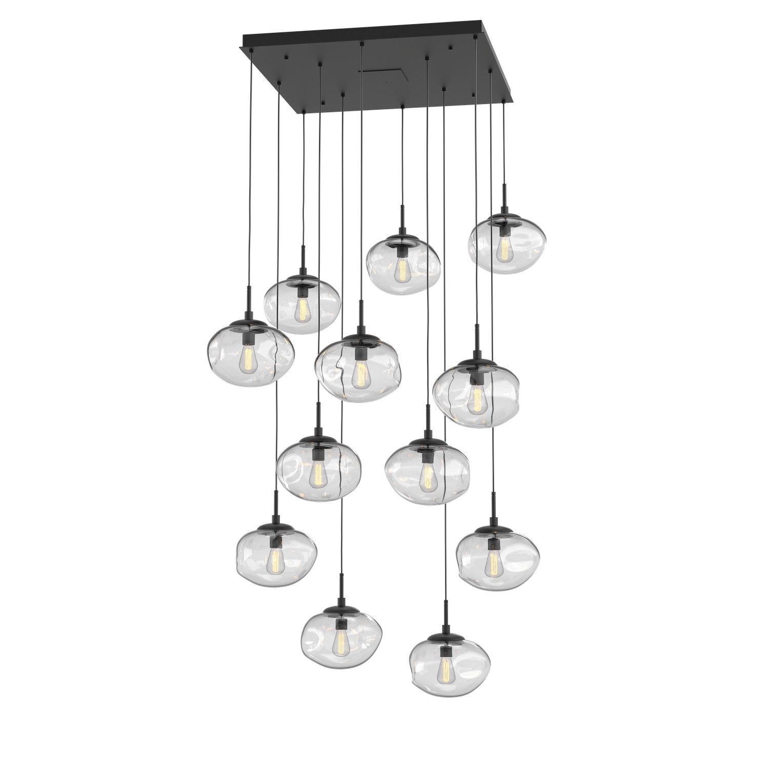 Hammerton Studio - CHB0064-12-MB-C-C01-E2 - 12 Light Pendant - Nebula - Matte Black