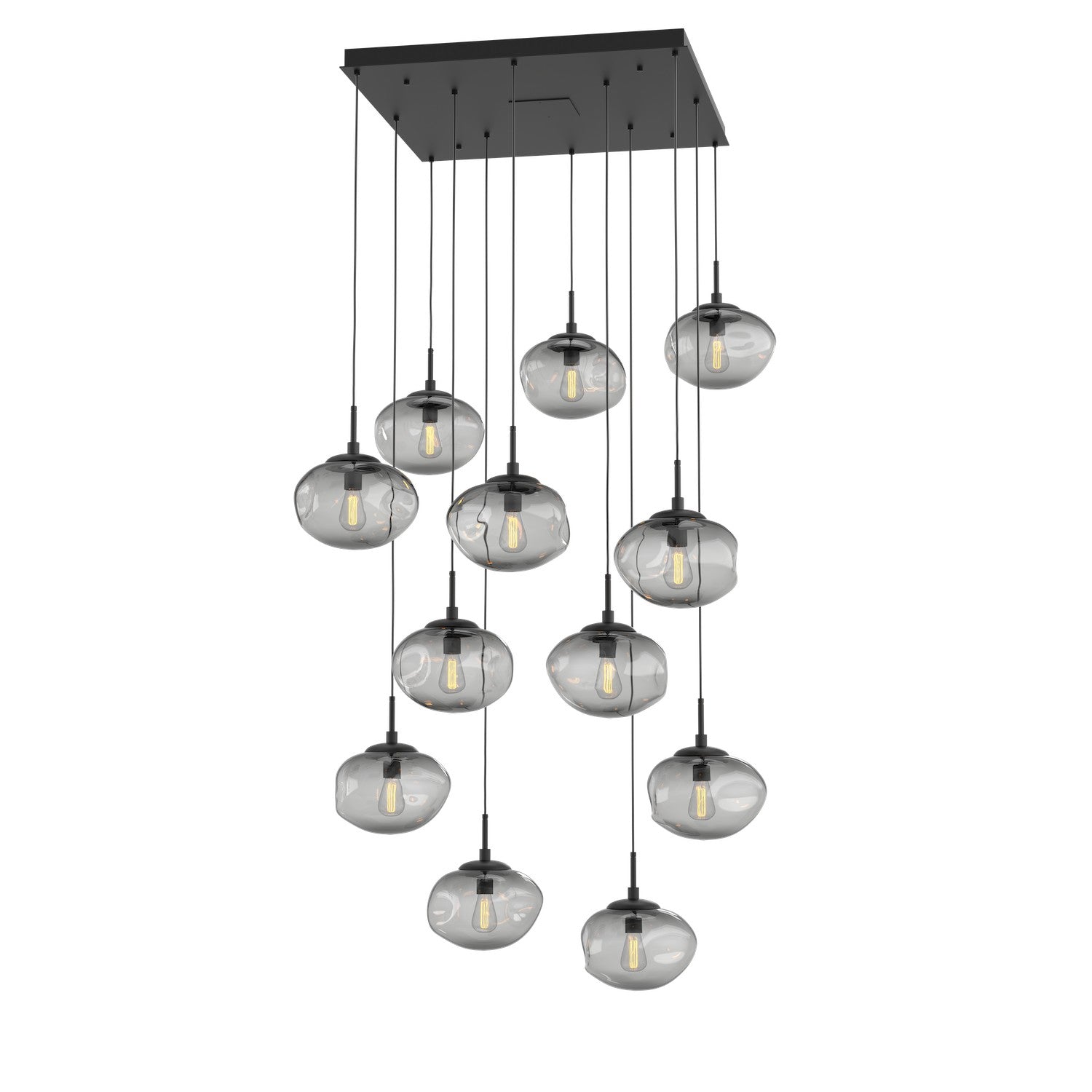 Hammerton Studio - CHB0064-12-MB-S-C01-E2 - 12 Light Pendant - Nebula - Matte Black