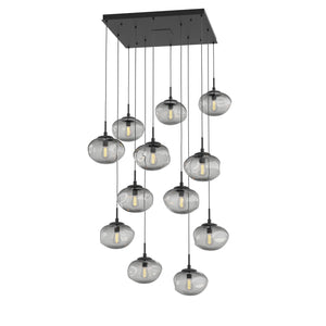 Hammerton Studio - CHB0064-12-MB-S-C01-E2 - 12 Light Pendant - Nebula - Matte Black