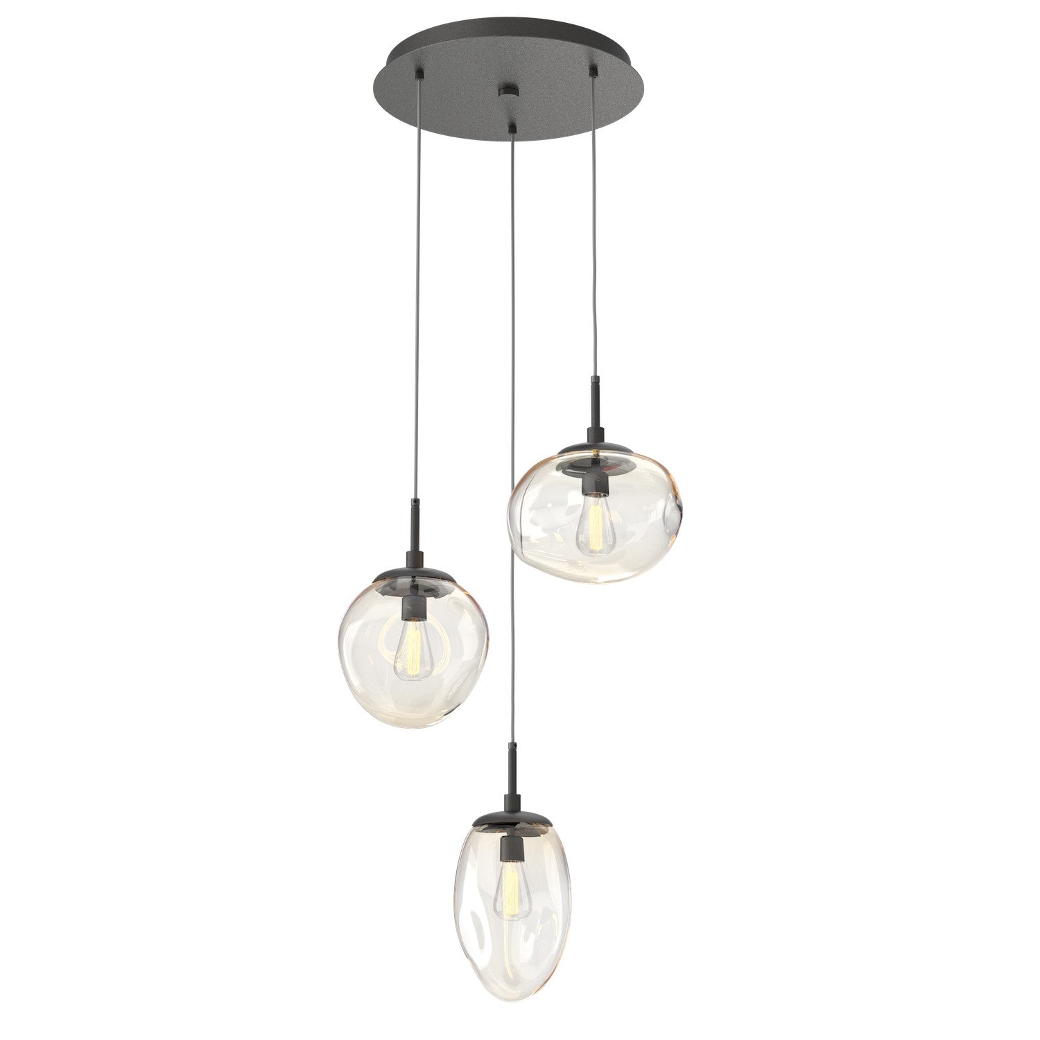 Hammerton Studio - CHB0065-03-GP-A-C01-E2 - Three Light Pendant - Cosmos - Graphite