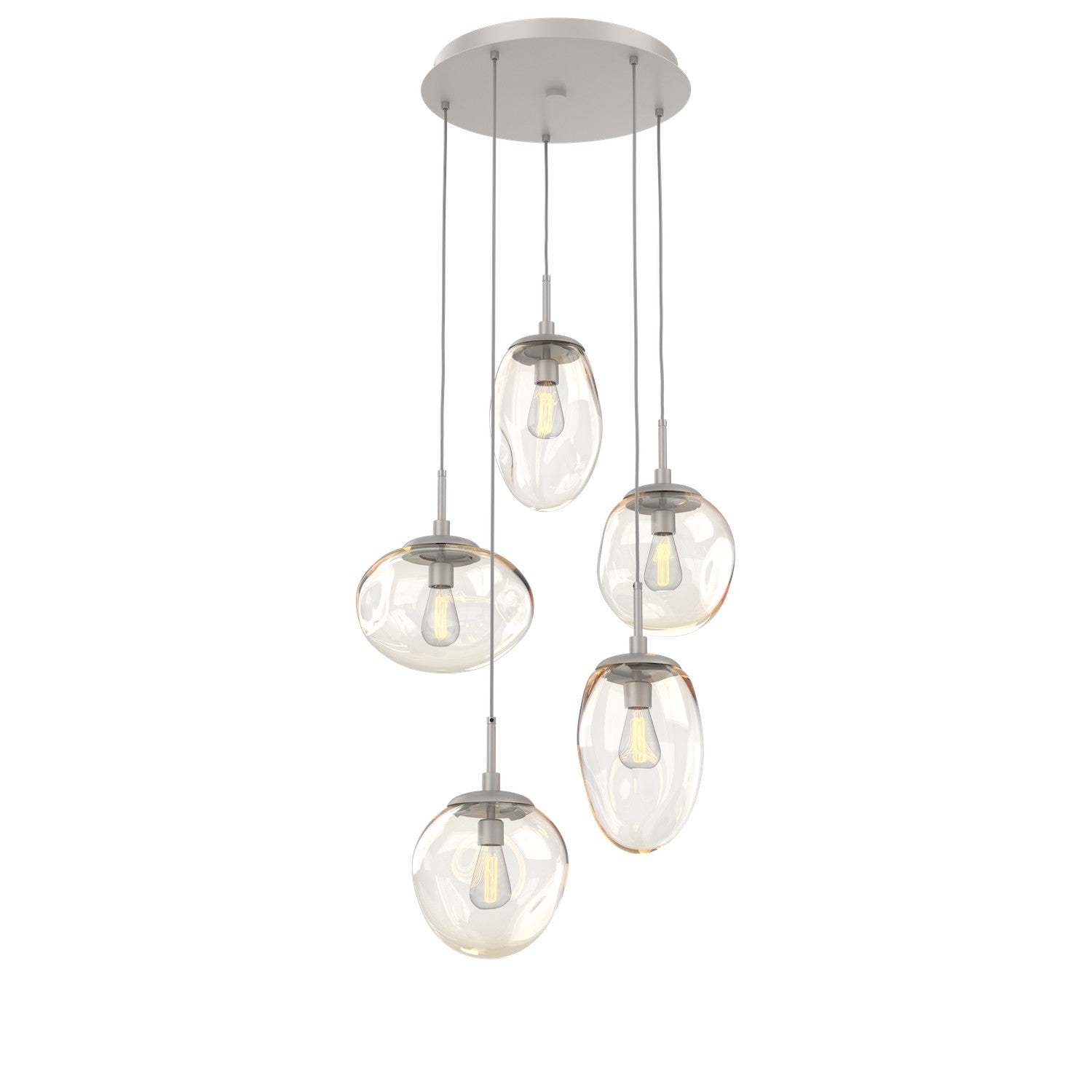 Hammerton Studio - CHB0065-05-BS-A-C01-E2 - Five Light Pendant - Cosmos - Beige Silver