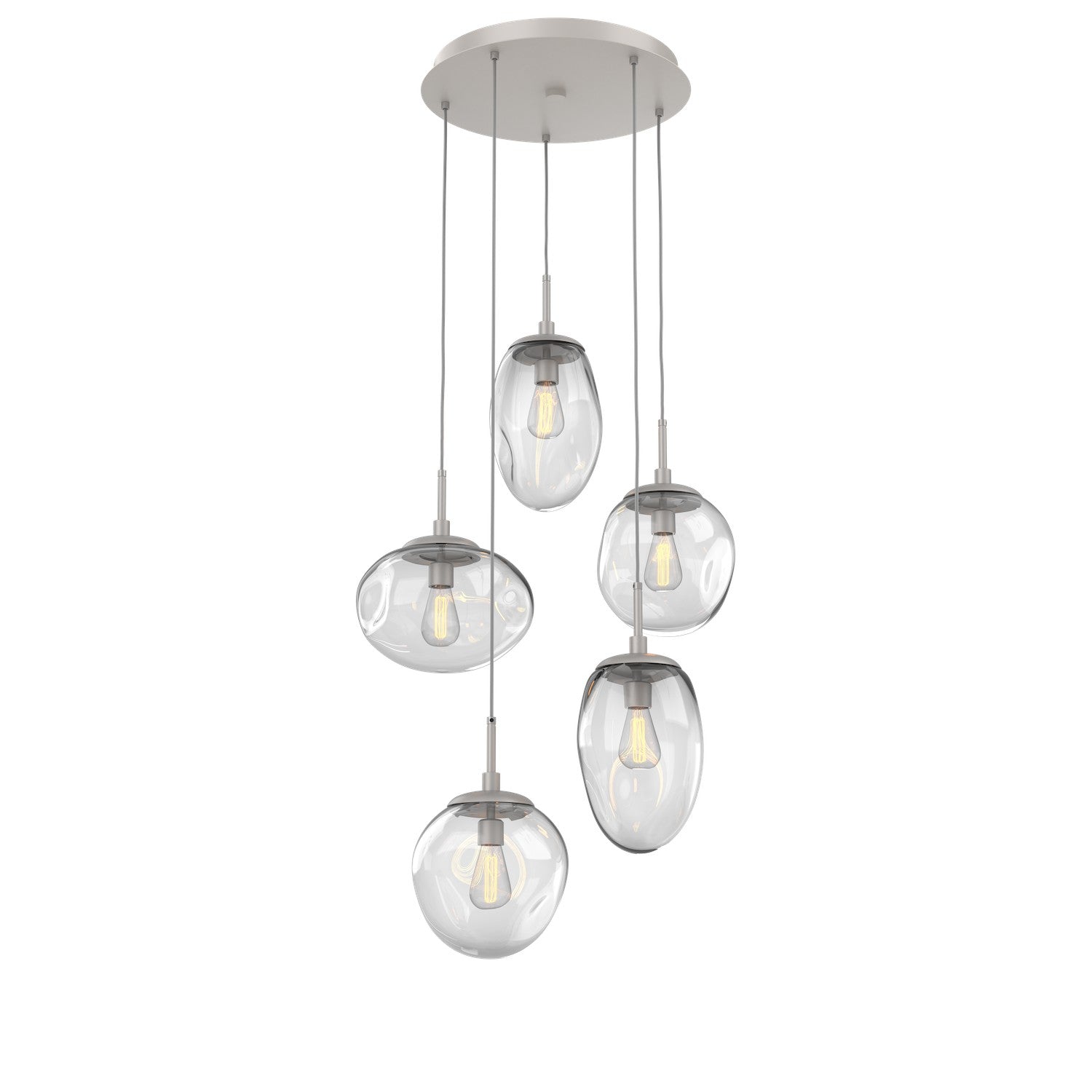 Hammerton Studio - CHB0065-05-BS-C-C01-E2 - Five Light Pendant - Cosmos - Beige Silver