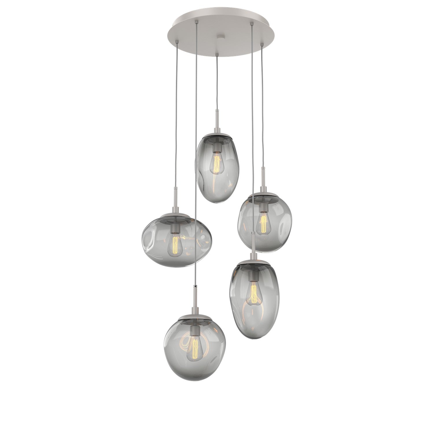 Hammerton Studio - CHB0065-05-BS-S-C01-E2 - Five Light Pendant - Cosmos - Beige Silver