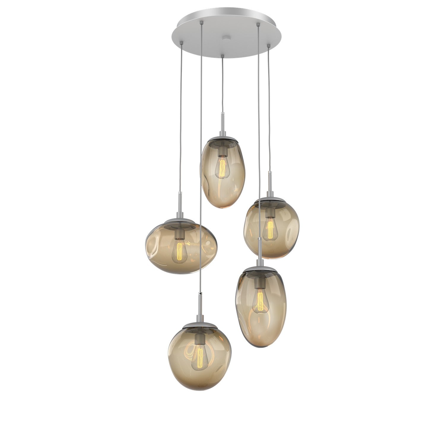 Hammerton Studio - CHB0065-05-CS-B-C01-E2 - Five Light Pendant - Cosmos - Classic Silver