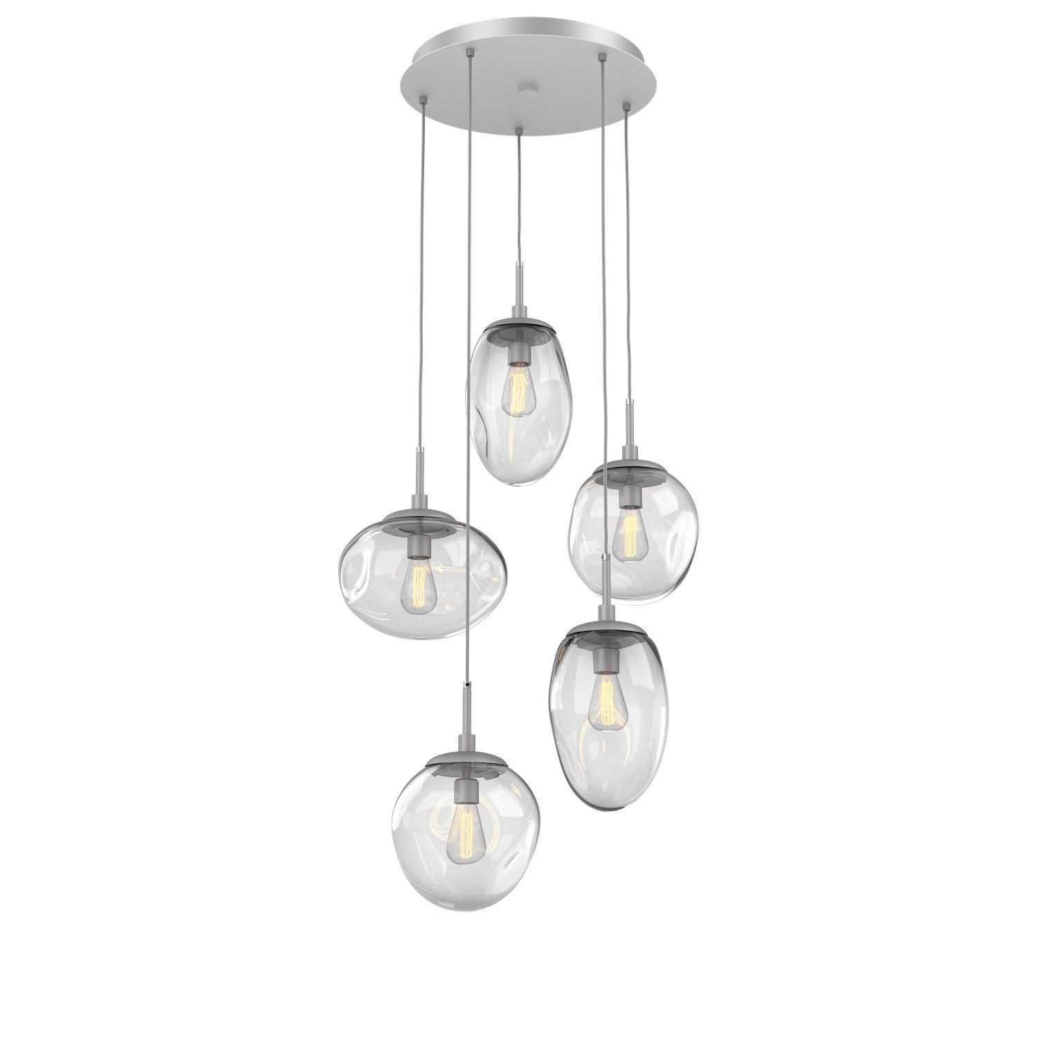 Hammerton Studio - CHB0065-05-CS-C-C01-E2 - Five Light Pendant - Cosmos - Classic Silver