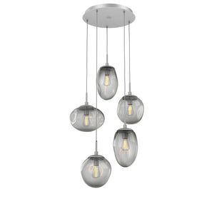 Hammerton Studio - CHB0065-05-CS-S-C01-E2 - Five Light Pendant - Cosmos - Classic Silver