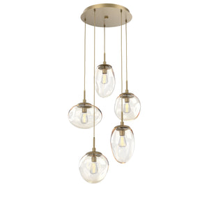 Hammerton Studio - CHB0065-05-GB-A-C01-E2 - Five Light Pendant - Cosmos - Gilded Brass