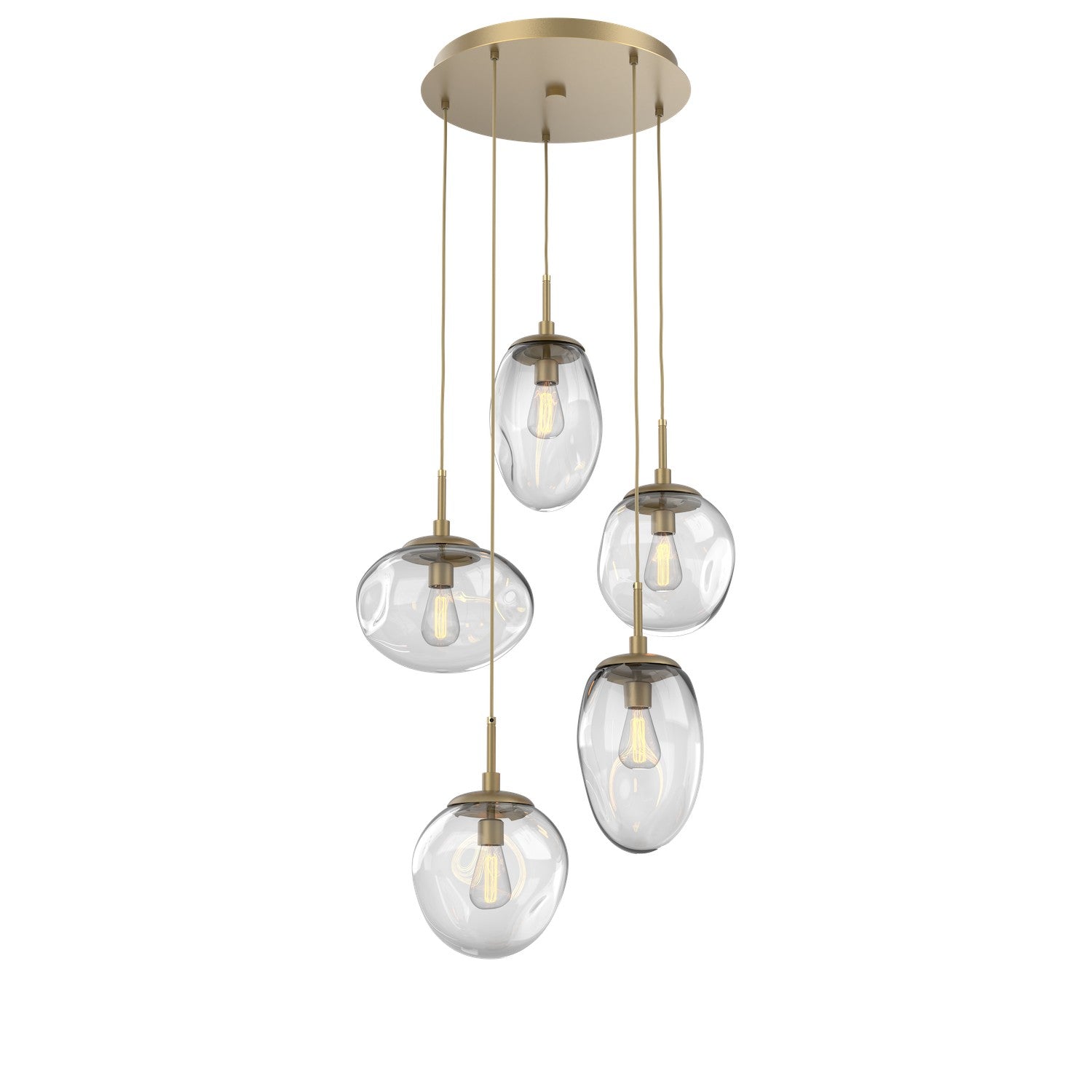 Hammerton Studio - CHB0065-05-GB-C-C01-E2 - Five Light Pendant - Cosmos - Gilded Brass