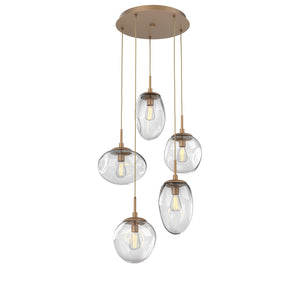 Hammerton Studio - CHB0065-05-NB-C-C01-E2 - Five Light Pendant - Cosmos - Novel Brass