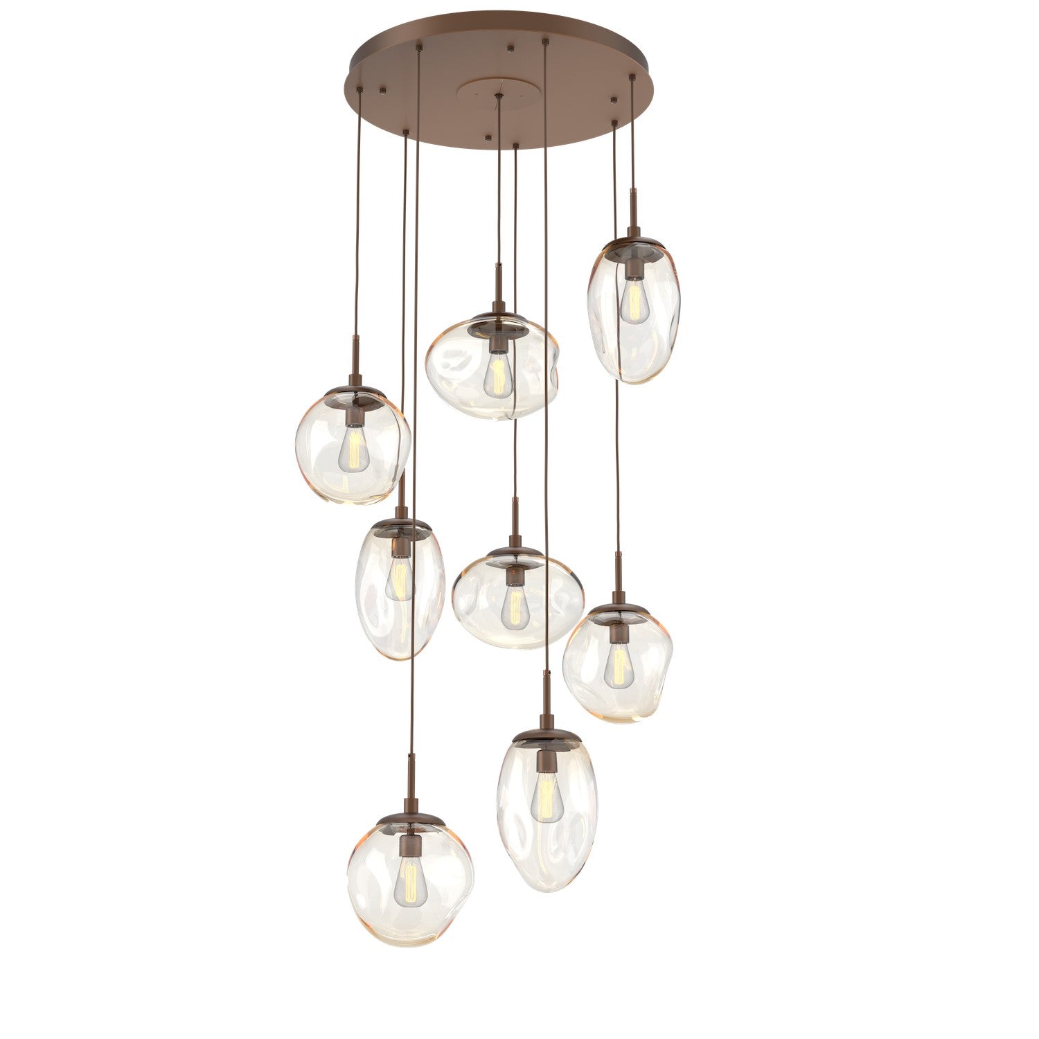 Hammerton Studio - CHB0065-08-BB-A-C01-E2 - Eight Light Pendant - Cosmos - Burnished Bronze