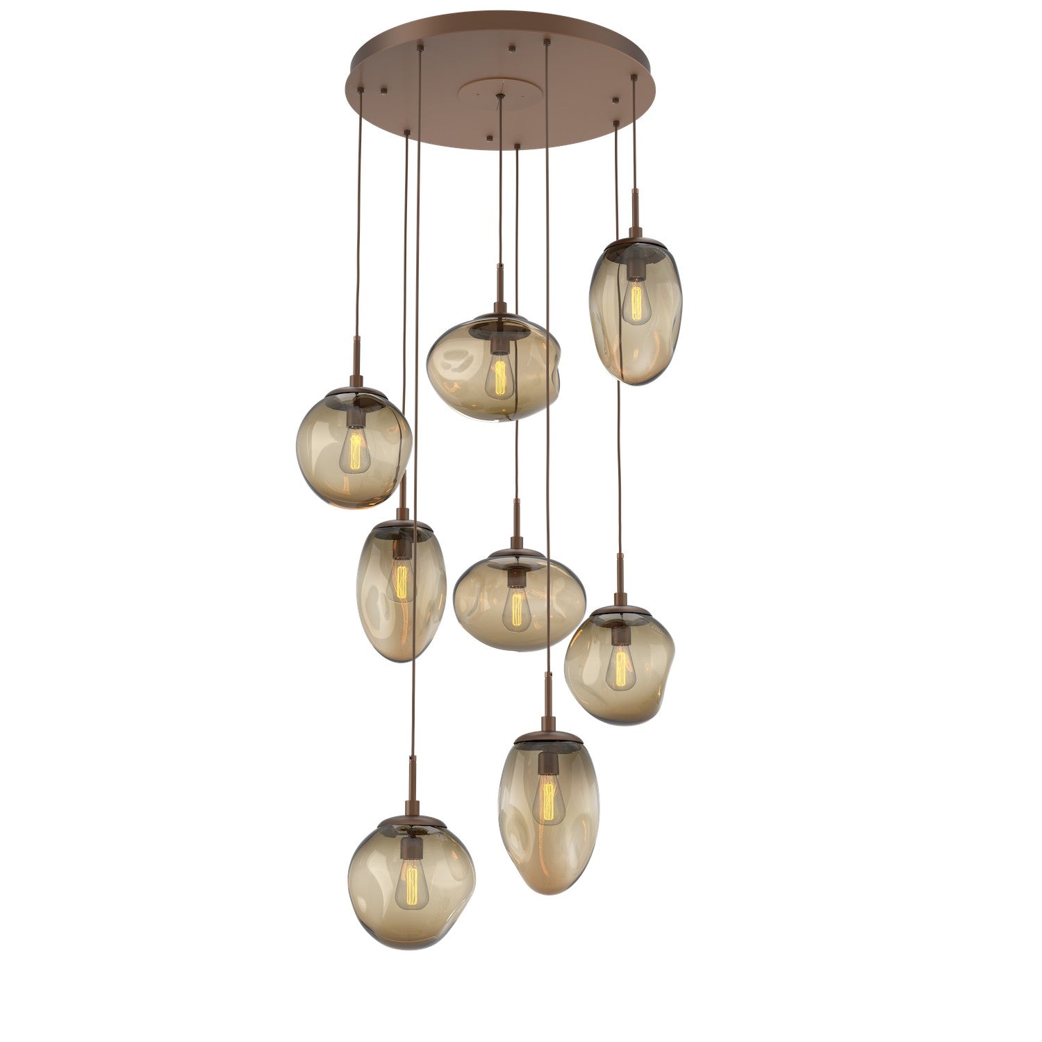 Hammerton Studio - CHB0065-08-BB-B-C01-E2 - Eight Light Pendant - Cosmos - Burnished Bronze