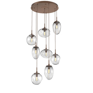 Hammerton Studio - CHB0065-08-BB-C-C01-E2 - Eight Light Pendant - Cosmos - Burnished Bronze