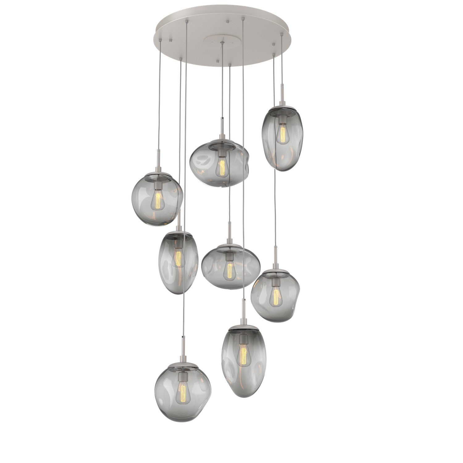 Hammerton Studio - CHB0065-08-BS-S-C01-E2 - Eight Light Pendant - Cosmos - Beige Silver