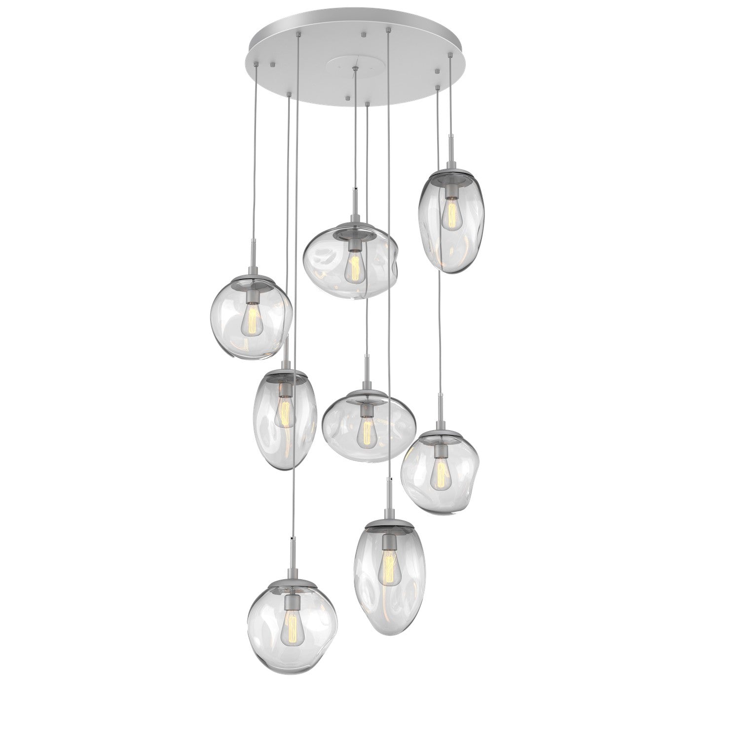 Hammerton Studio - CHB0065-08-CS-C-C01-E2 - Eight Light Pendant - Cosmos - Classic Silver