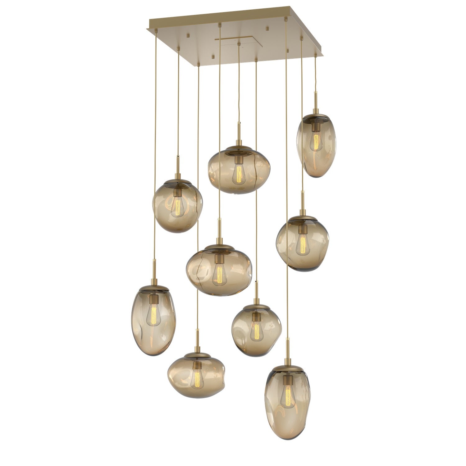 Hammerton Studio - CHB0065-09-GB-B-C01-E2 - Nine Light Pendant - Cosmos - Gilded Brass