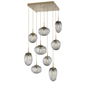 Hammerton Studio - CHB0065-09-GB-S-C01-E2 - Nine Light Pendant - Cosmos - Gilded Brass