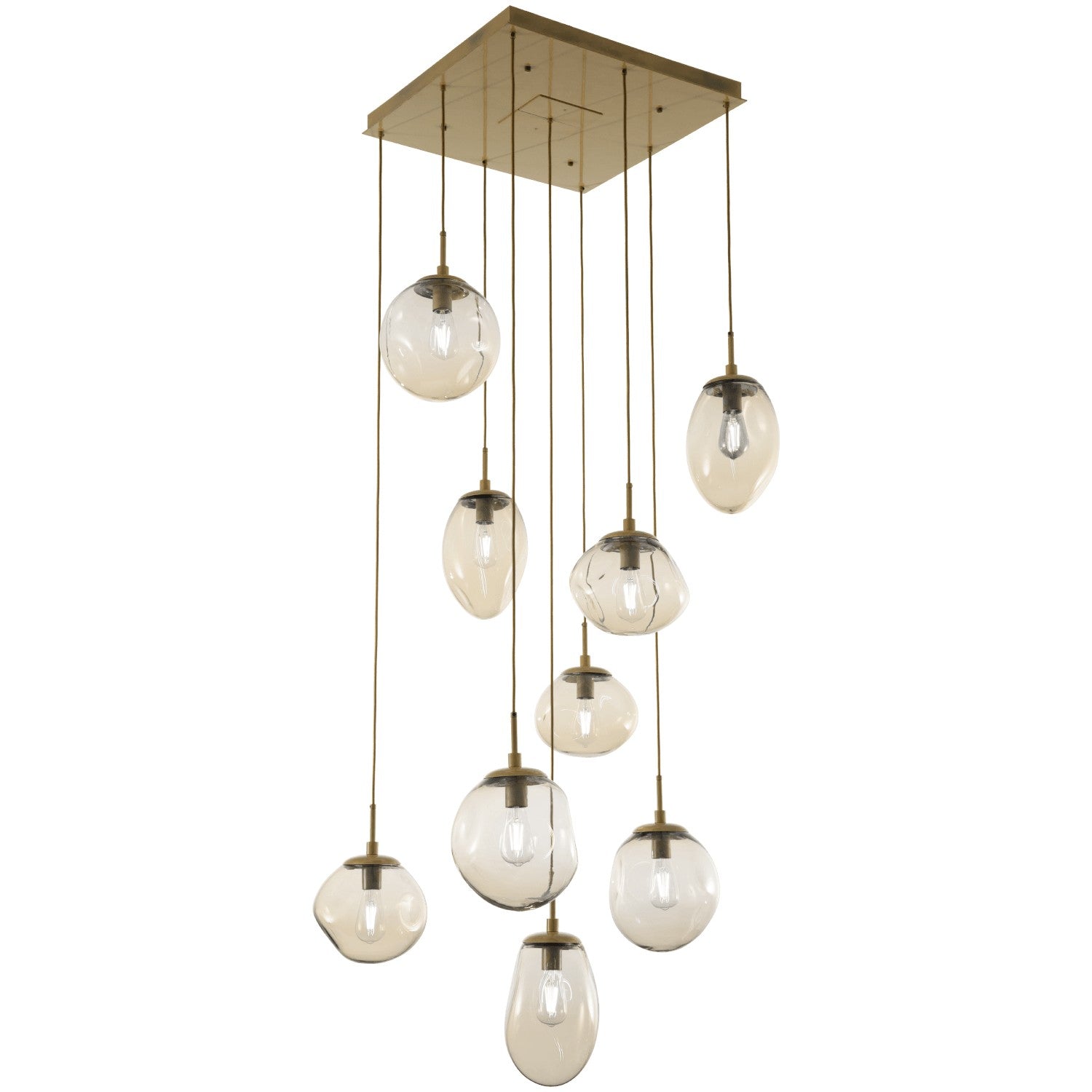 Hammerton Studio - CHB0065-09-NB-A-C01-E2 - Nine Light Pendant - Cosmos - Novel Brass